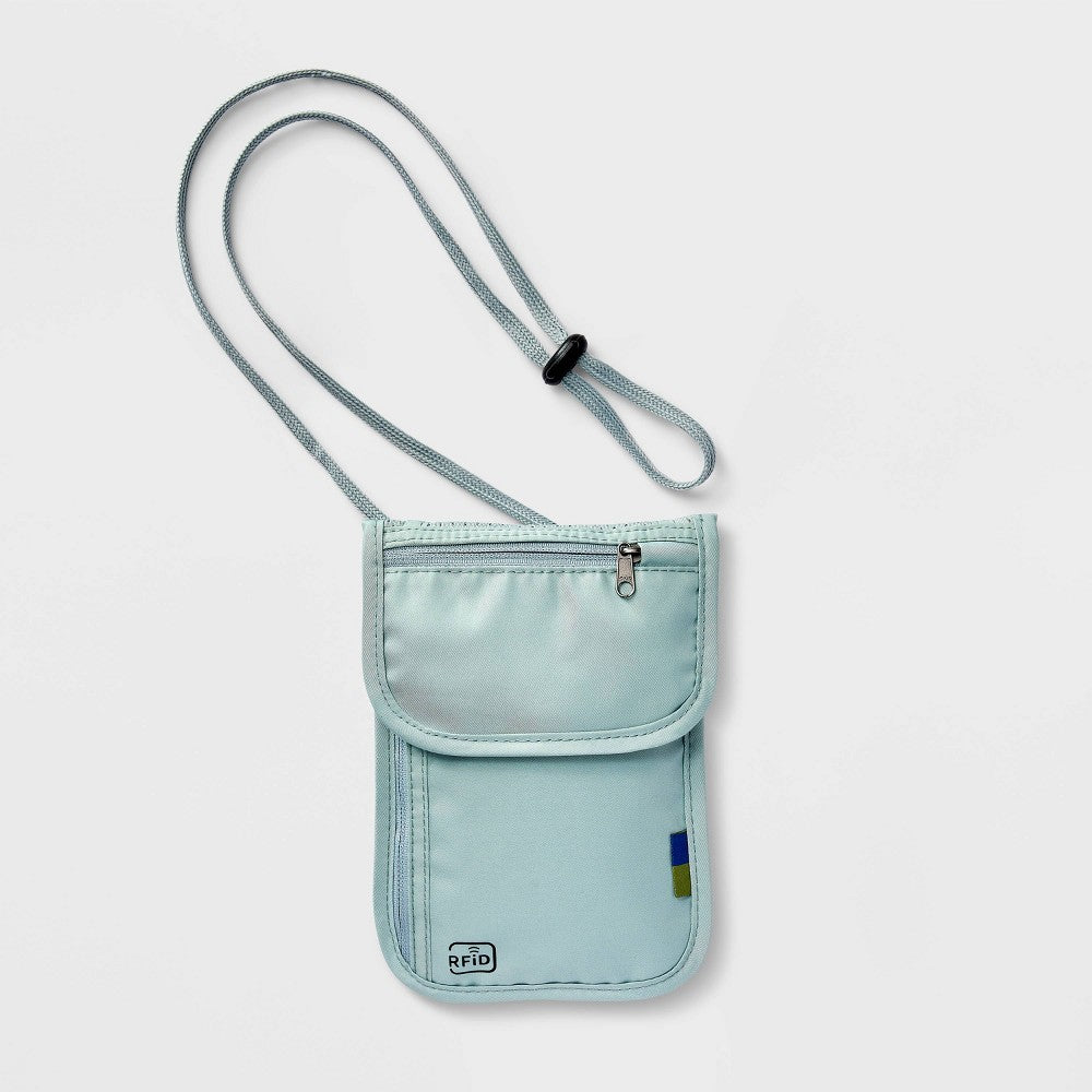 RFID Blocking Neck Stash Puritan Gray - Open Story™ - Bellso